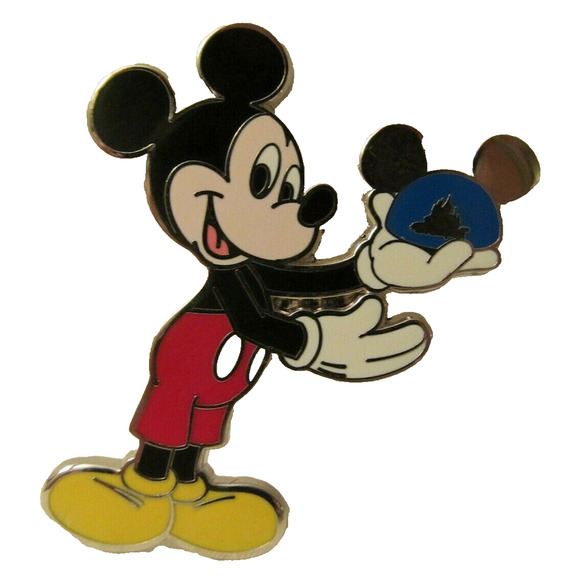 Disney Mickey Mouse Holding Mickey Silver Ears Hat 2009 Trading Pin #67009 - Picture 3 of 9